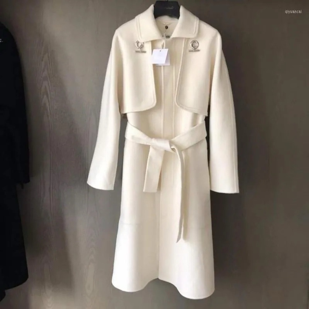 Cashmere Cape Trench Coat Convertible Paletot Size Small - Picture 4 of 16